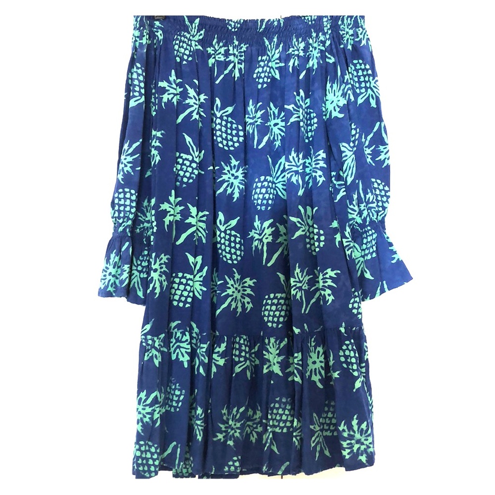 LCJ Designs-Print Off Shoulder Dress
